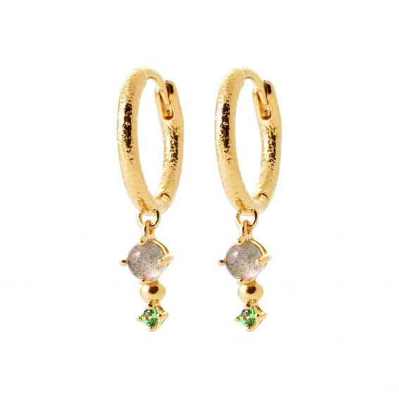 18k vergulde oorringen en...