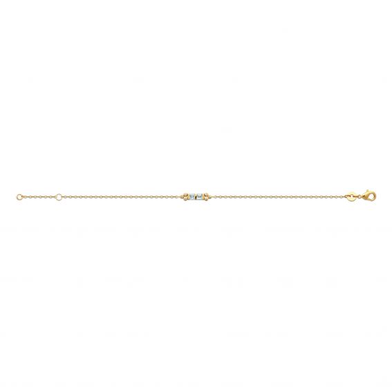 Bijou argent/plaqué or 18k gold plated Arthemis bracelet