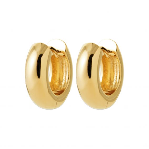 Bijou argent/plaqué or Little Julie hoop earrings in 18k gold plated