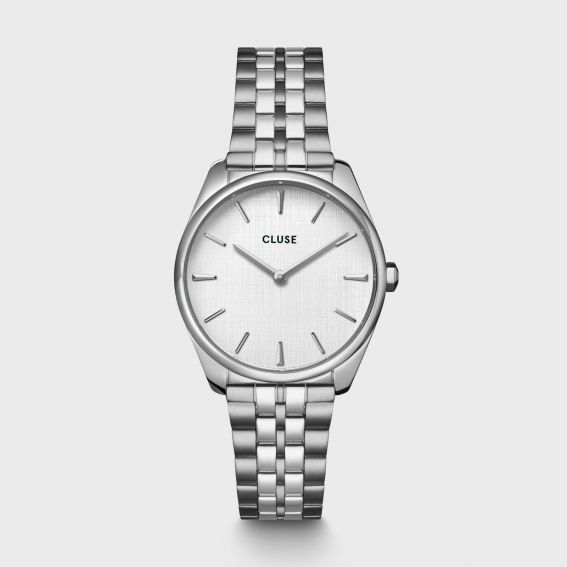Cluse Féroce Petite Watch Steel Silver Linen