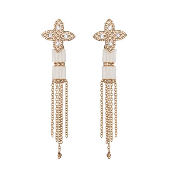 Hipanema Boucle d'oreille Alabaster blanc