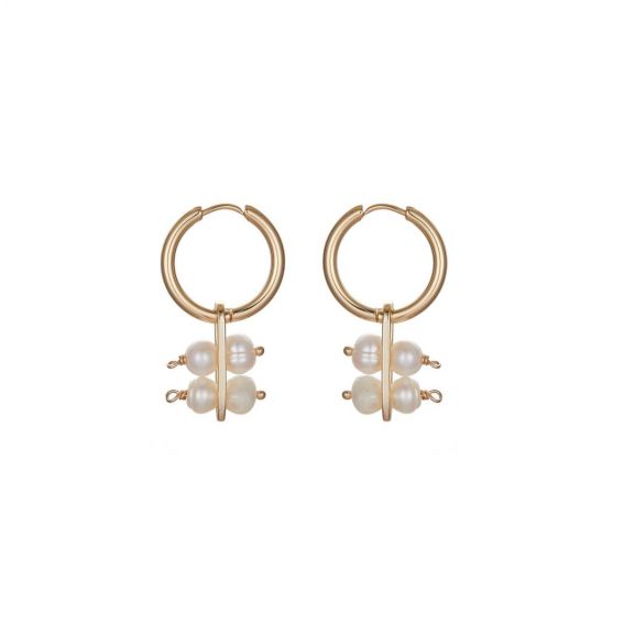 White Megh earring