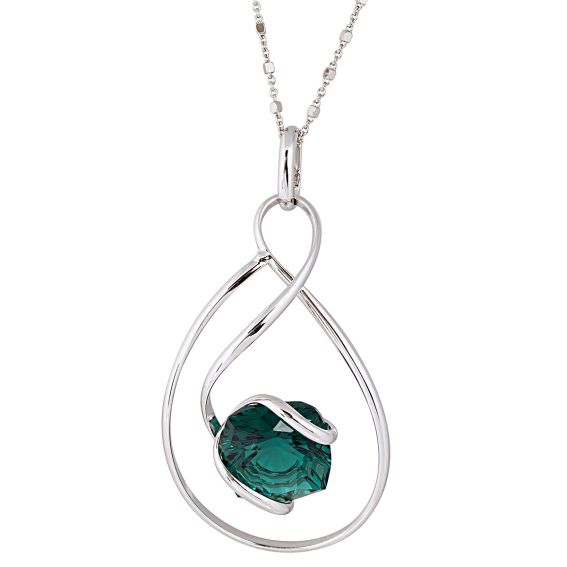 Andrea Marazzini Marazzini Swarovski Crystal Big Mystic Emerald Necklace