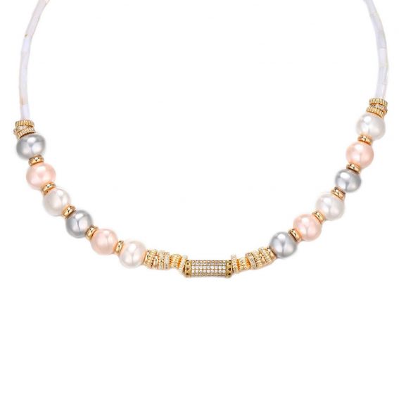 Collier Komodo blanc  Or