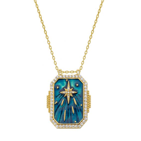Mya Bay Blue diwali bohemian gold necklace
