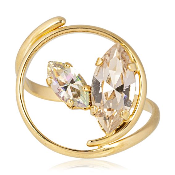 Andrea Marazzini Marazzini Swarovski Crystal Navette Luminous Ring