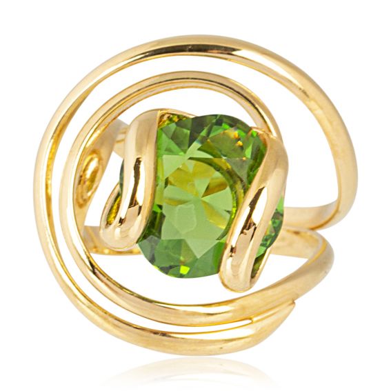 Andrea Marazzini Marazzini Swarovski Crystal Mini Fernet Green Wave Ring