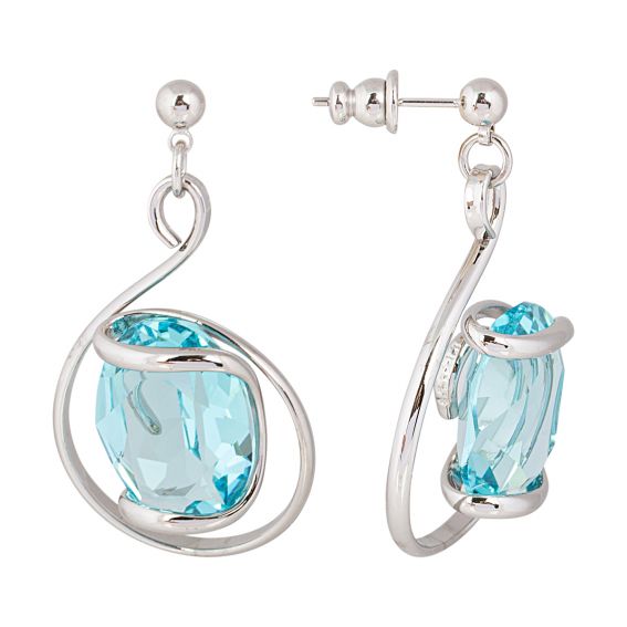 Andrea Marazzini Marazzini Swarovski Crystal Oval Light Turquoise Earrings