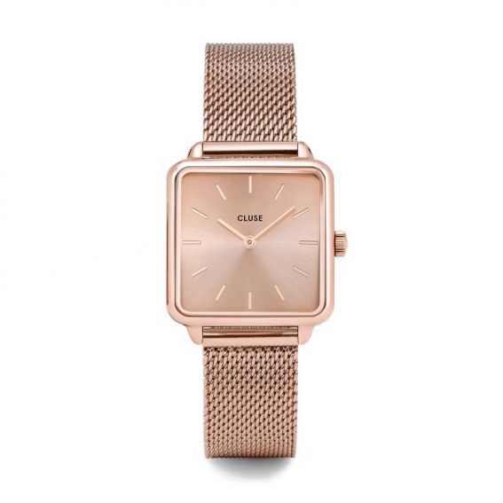 Cluse - Horloge CLUSE - De Tetragon volledige mesh roze goud