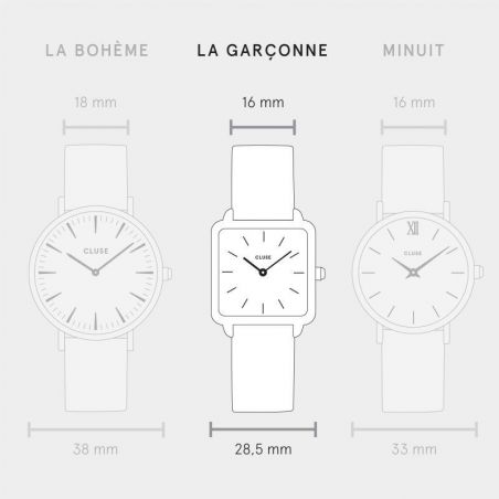 Cluse - Watch CLUSE - The Tetragon full mesh pink gold