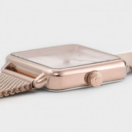 Cluse - Horloge CLUSE - De Tetragon volledige mesh roze goud