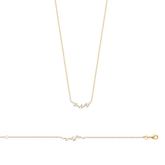 Bijou argent/plaqué or 18k gold plated St-Tropez necklace