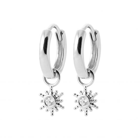 Bijou argent/plaqué or Loana hoop earrings in 925 silver