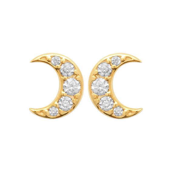 18k vergulde zirkonium Luna...