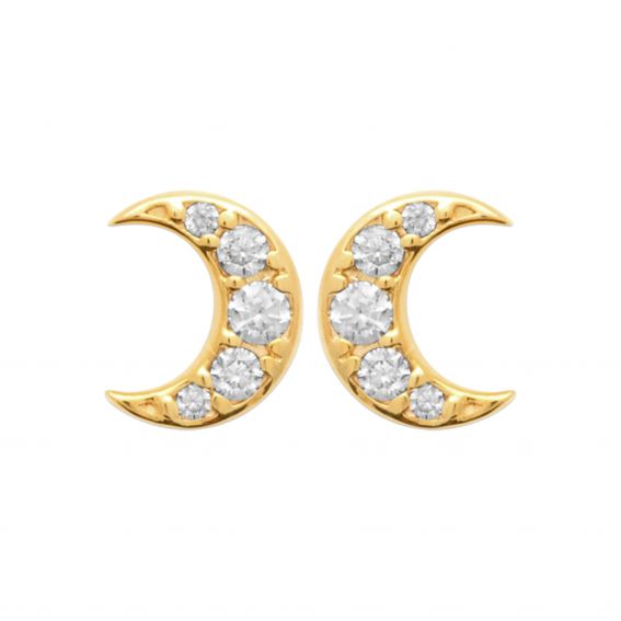 Bijou argent/plaqué or copy of 18k zirconium gold plated earrings