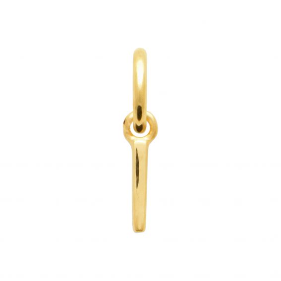 18k vergulde hanger Letter i