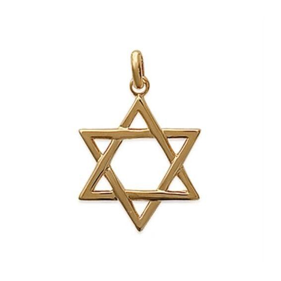 Bijou argent/plaqué or Pendant juive cross gold 18k
