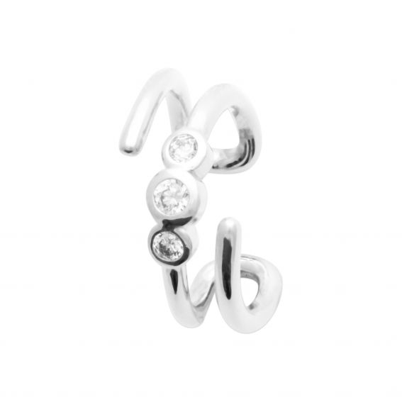 Bijou argent/plaqué or Amandine ear ring in 925 silver sold individually