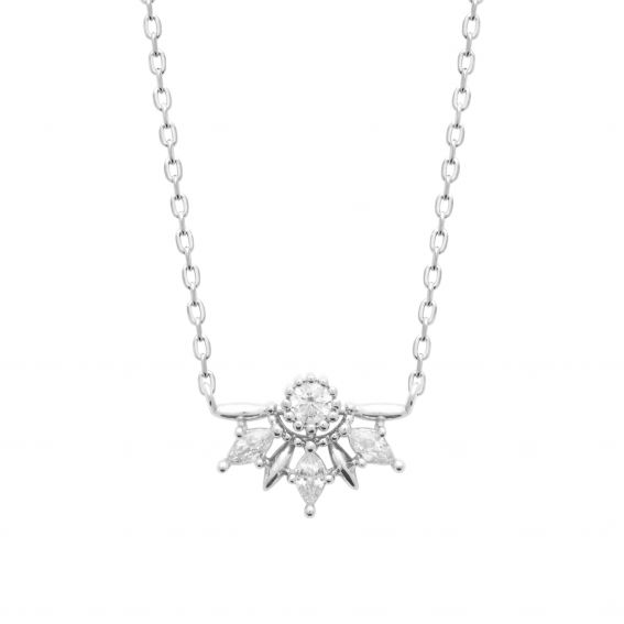 Bijou argent/plaqué or Valérie necklace in 925 silver