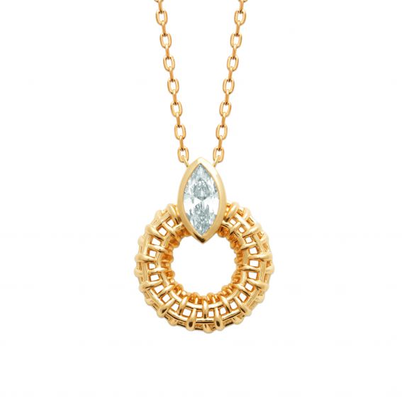 Bijou argent/plaqué or 18k gold plated Paola necklace