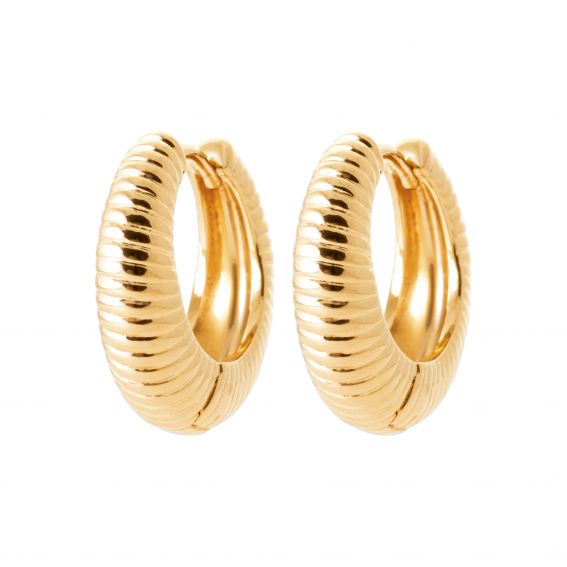 Bijou argent/plaqué or 18k gold plated Catagene hoop earrings