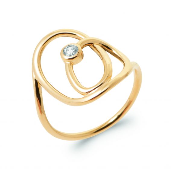 Bijou argent/plaqué or 18k gold plated Almeria ring