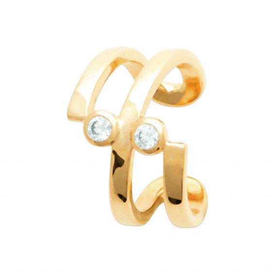 Bijou argent/plaqué or 18k gold plated Almeria ear ring sold individually