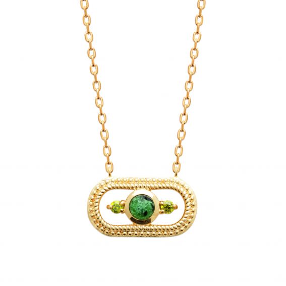 Bijou argent/plaqué or 18k gold plated Montpellier necklace