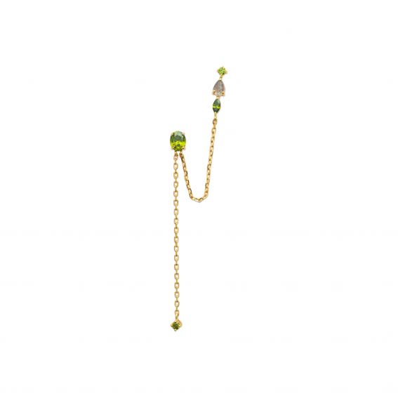 Bijou argent/plaqué or 18k gold plated Toulouse earring (sold individually)