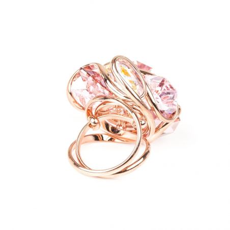 Marazzini - crystal ring Swarovski pink flower