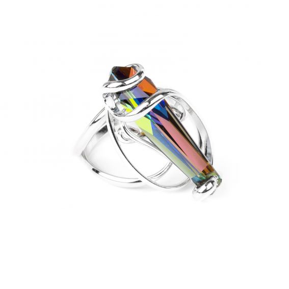 Marazzini - crystal ring STALATTITE Swarovski