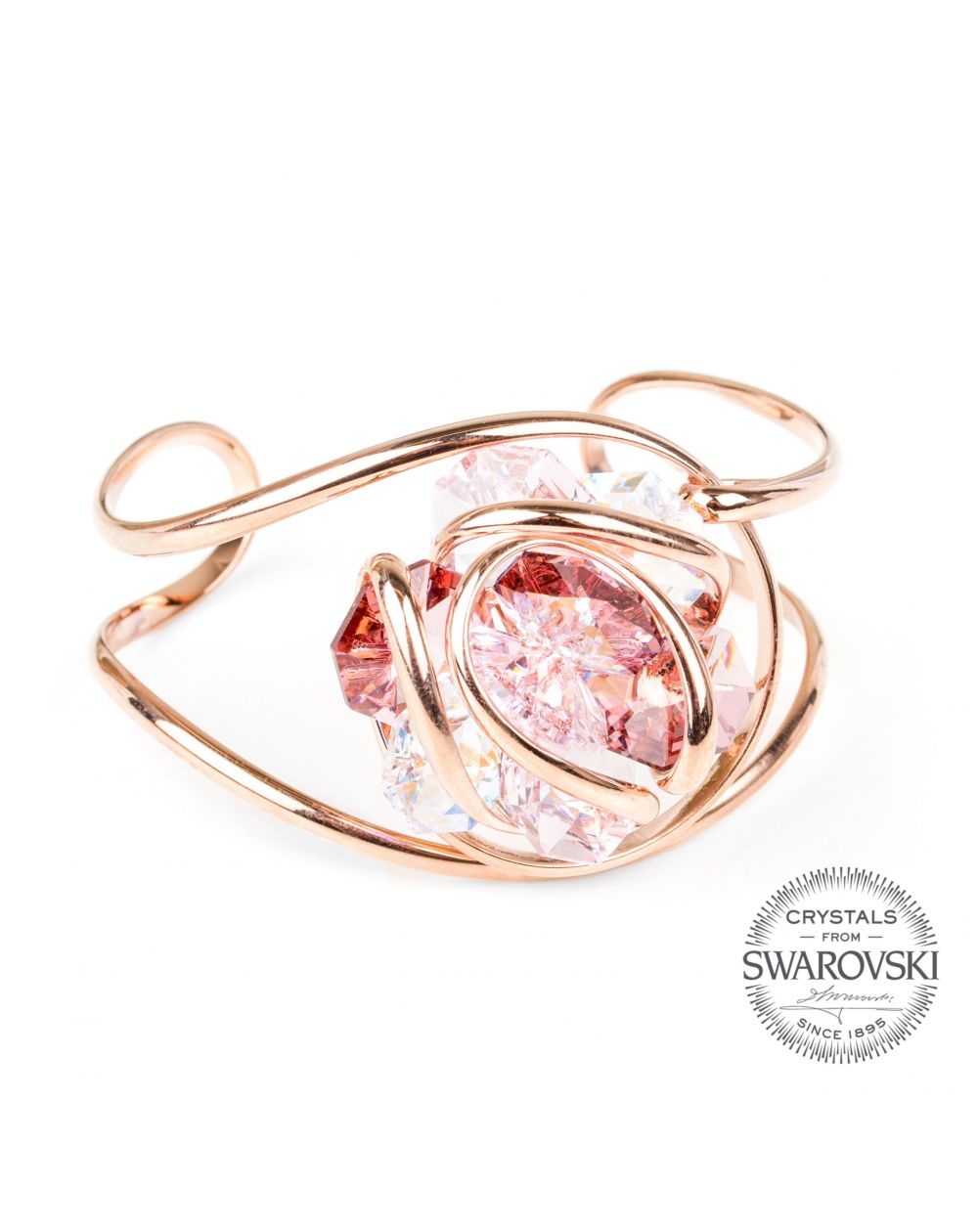 Marazzini - Armband kristal bloem Swarovski roze