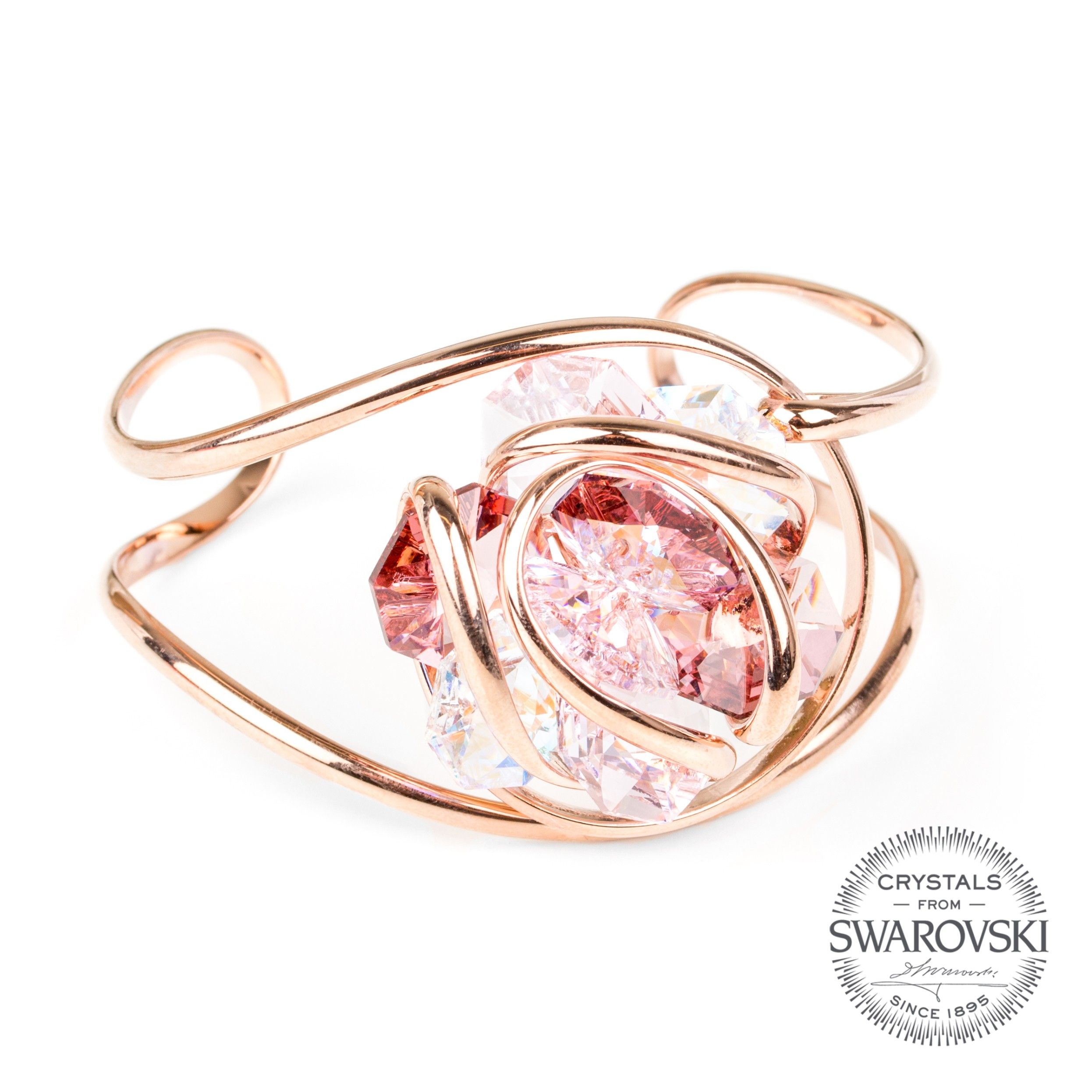fairy pregnant throw away Andrea Marazzini jewelry - Brace let crystal flower Swarovski rosé