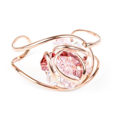 Andrea Marazzini bijoux - Bracelet cristal flower Swarovski rosé