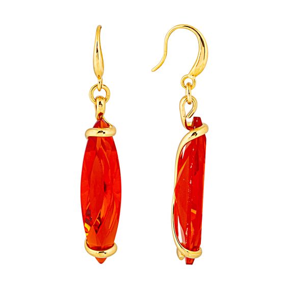 Andrea Marazzini Marazzini orange Swarovski shuttle earrings
