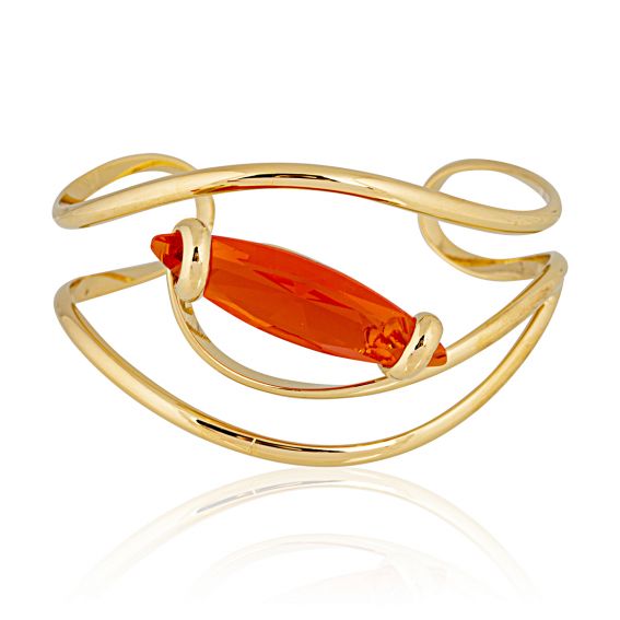 Andrea Marazzini Orange Navette Swarovski crystal bracelet