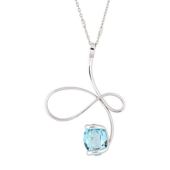 Andrea Marazzini Marazzini Swarovski crystal oval light turquoise necklace