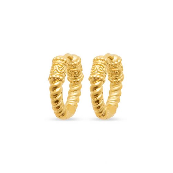 Constance 18k gold plated Aglae hoop earrings