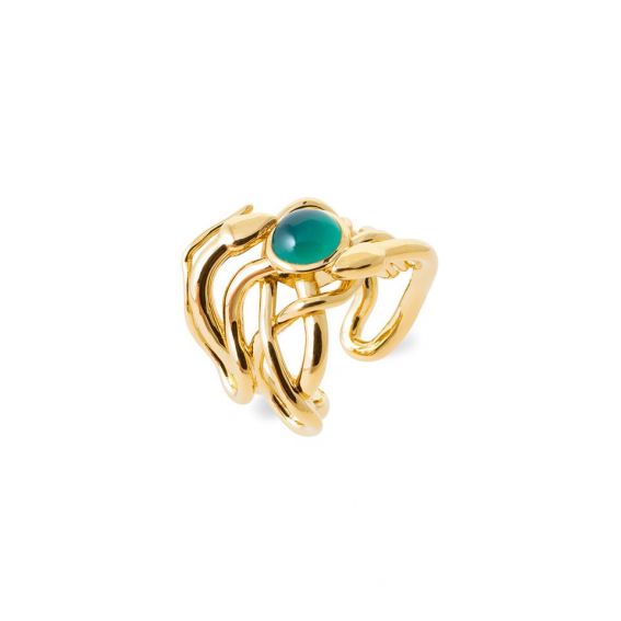 Constance EKHIS green agate ring