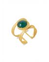 IRIS green agate ring
