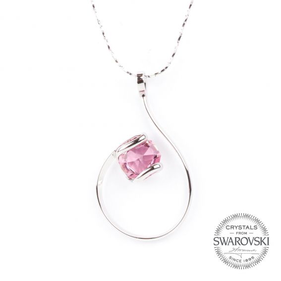Marazzini - Swarovski crystal rose necklace