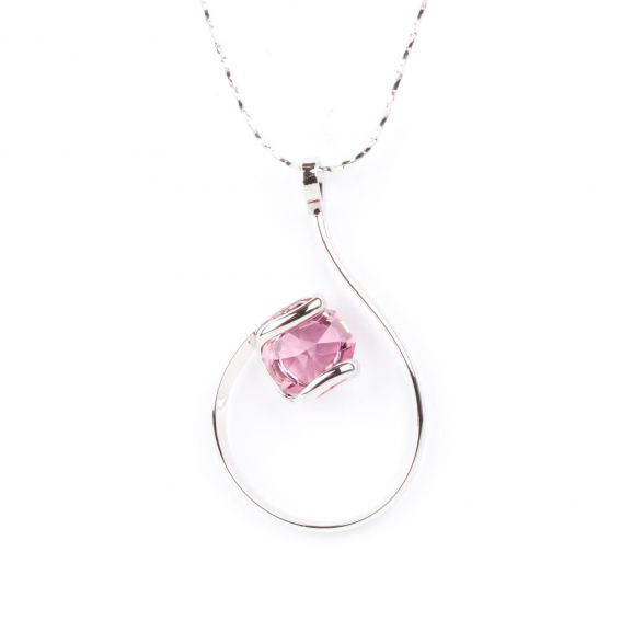 Marazzini - Swarovski crystal rose necklace
