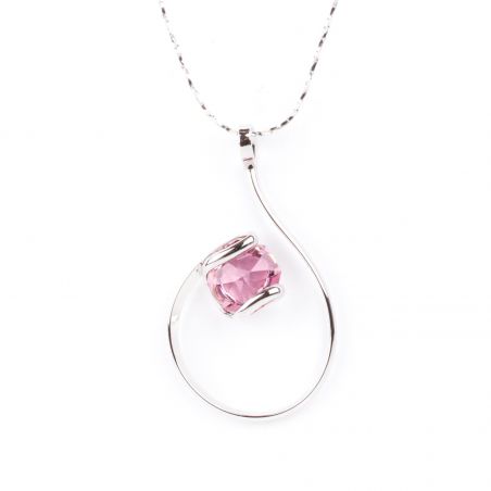 Marazzini - Swarovski crystal rose necklace