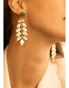 ATHENA green agate earring