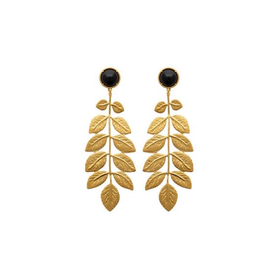Constance ATHENA BLACK AGATE earring