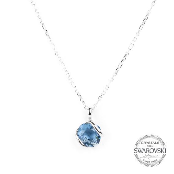 Marazzini - Swarovski crystal necklace denim mini
