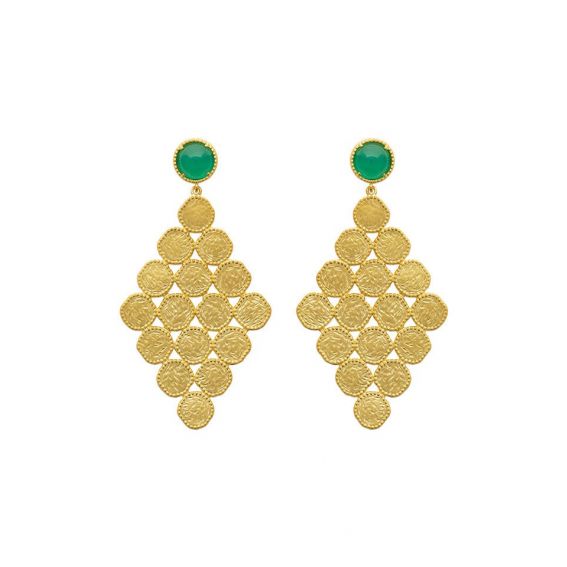 MAIA green agate earring