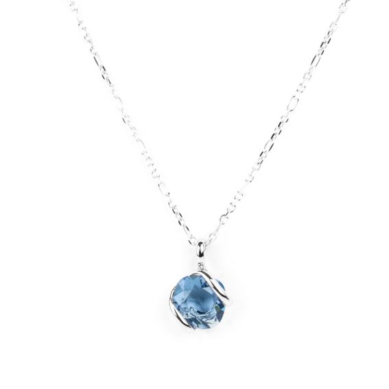 Marazzini - Swarovski crystal necklace denim mini