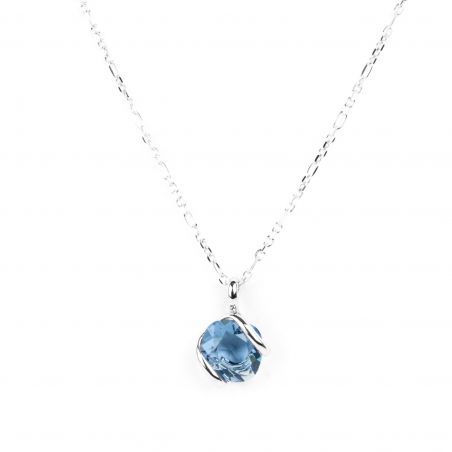 Marazzini - Swarovski crystal necklace denim mini