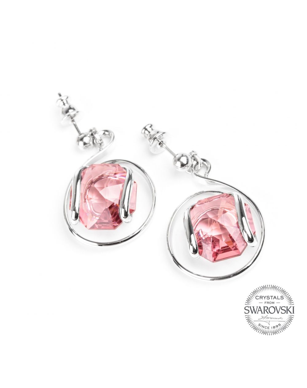 Marazzini - Swarovski crystal rose earrings
